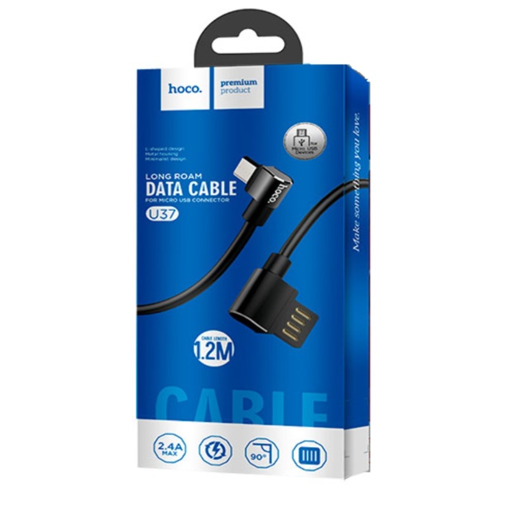 Кабель Hoco U37 USB to MicroUSB 1.2m black