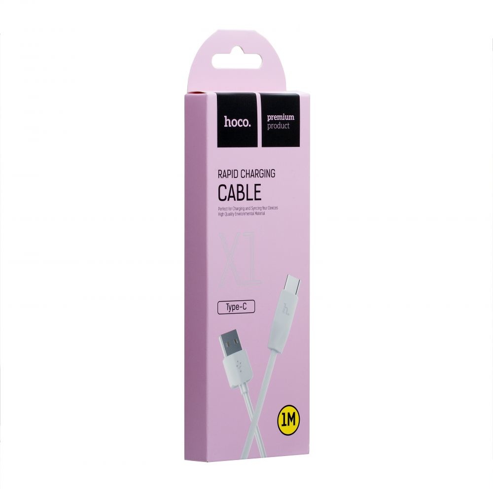 Кабель Hoco X1 USB to Type-C 1m white