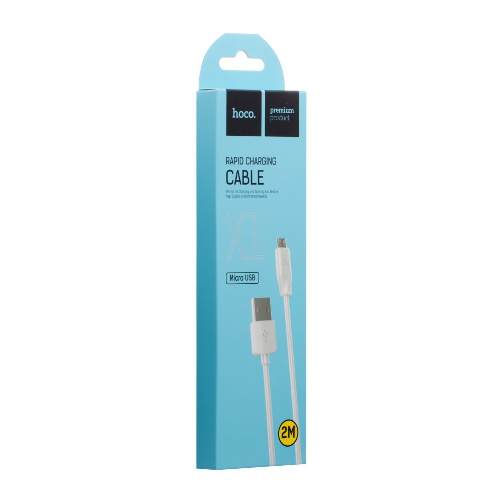 Кабель Hoco X1 USB to MicroUSB 2m white