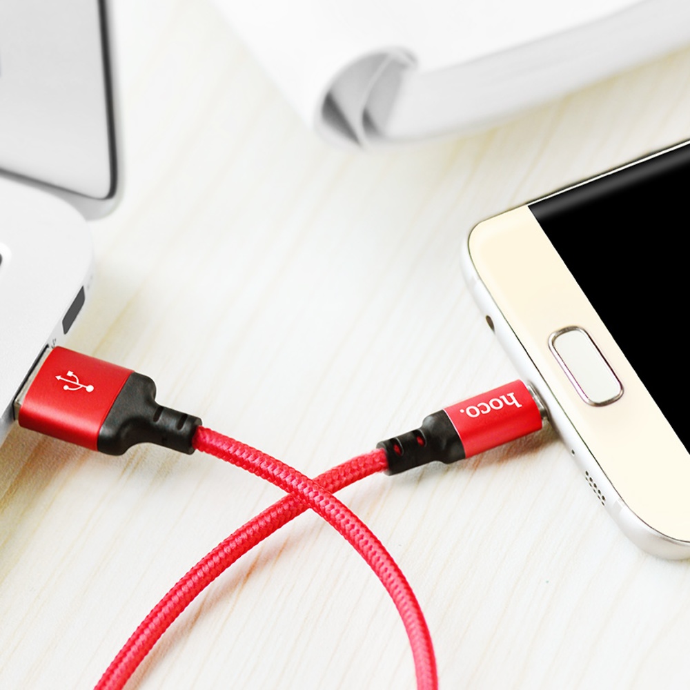 Кабель Hoco X14 USB to MicroUSB 1m red