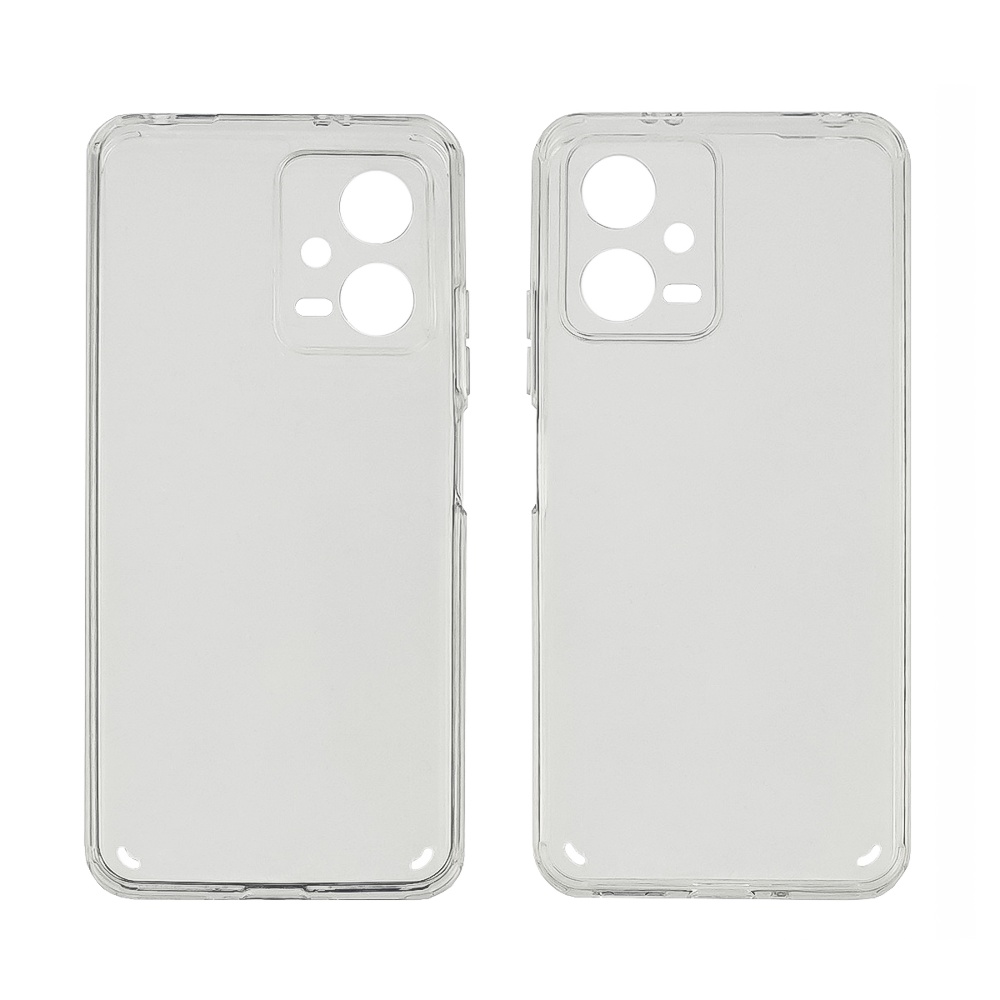 Чехол clear protective with frame для Xiaomi Redmi Note 12 5G (EUR 6,67" 165,88 x 76,21 x 7,98 мм) прозрачный Люкс