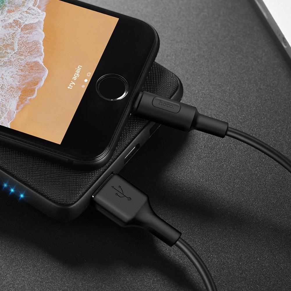 Кабель Hoco X25 USB to Lightning 1m black