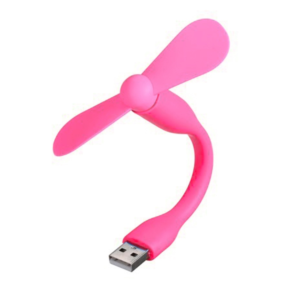 Мобильный вентилятор USB розовый
