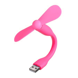 Мобильный вентилятор USB розовый