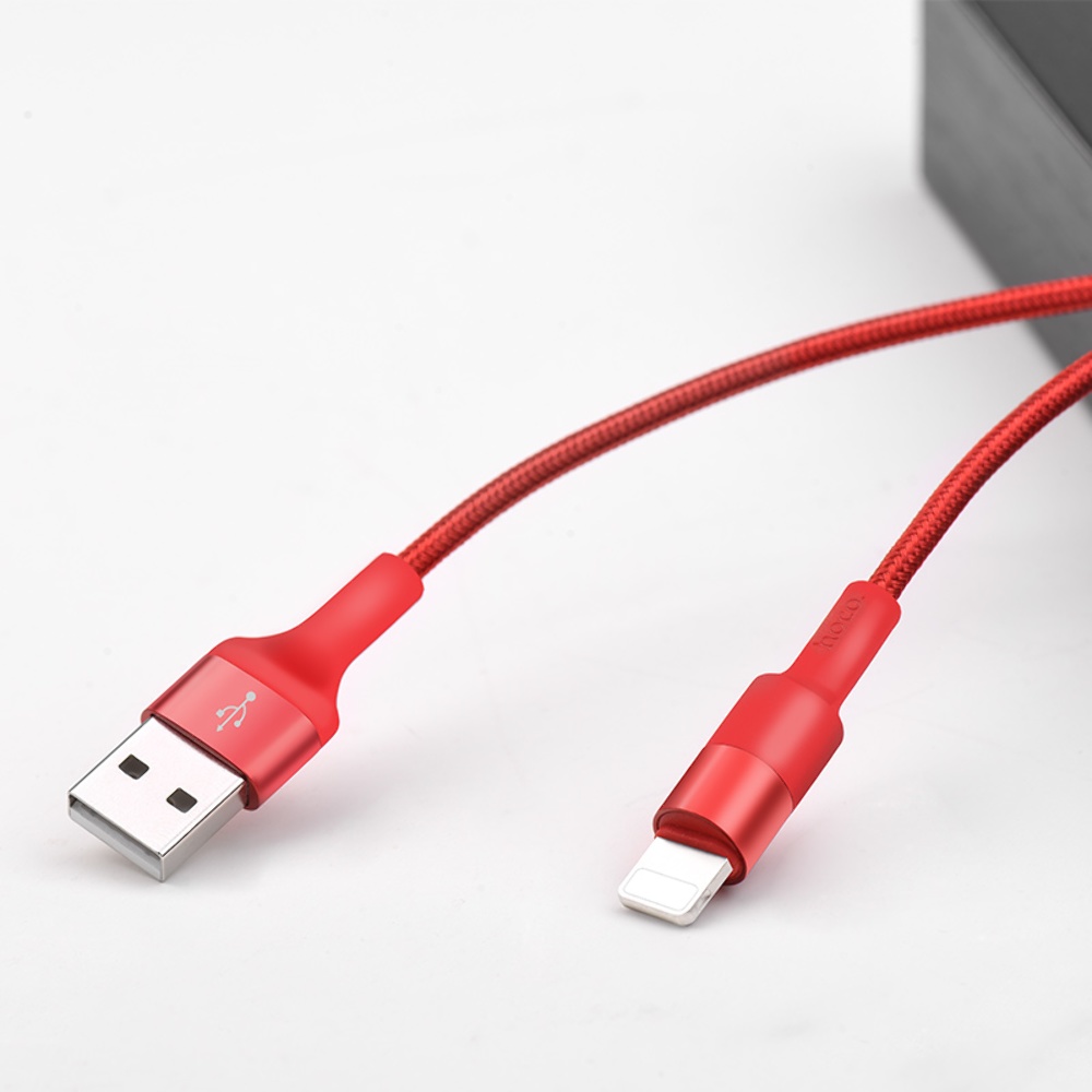 Кабель Hoco X26 USB to Lightning 1m red