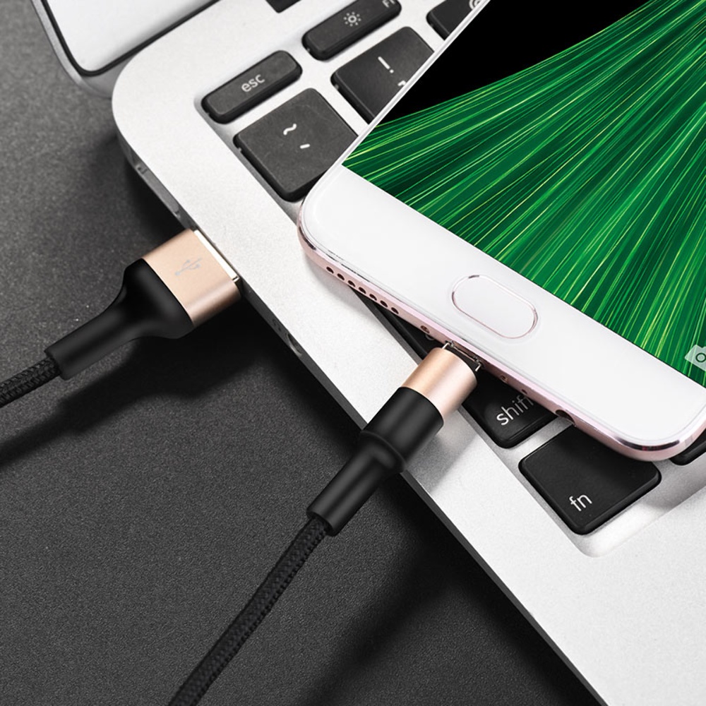 Кабель Hoco X26 USB to MicroUSB 1m black gold