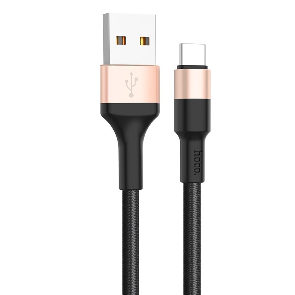 Кабель Hoco X26 USB to Type-C 1m black gold