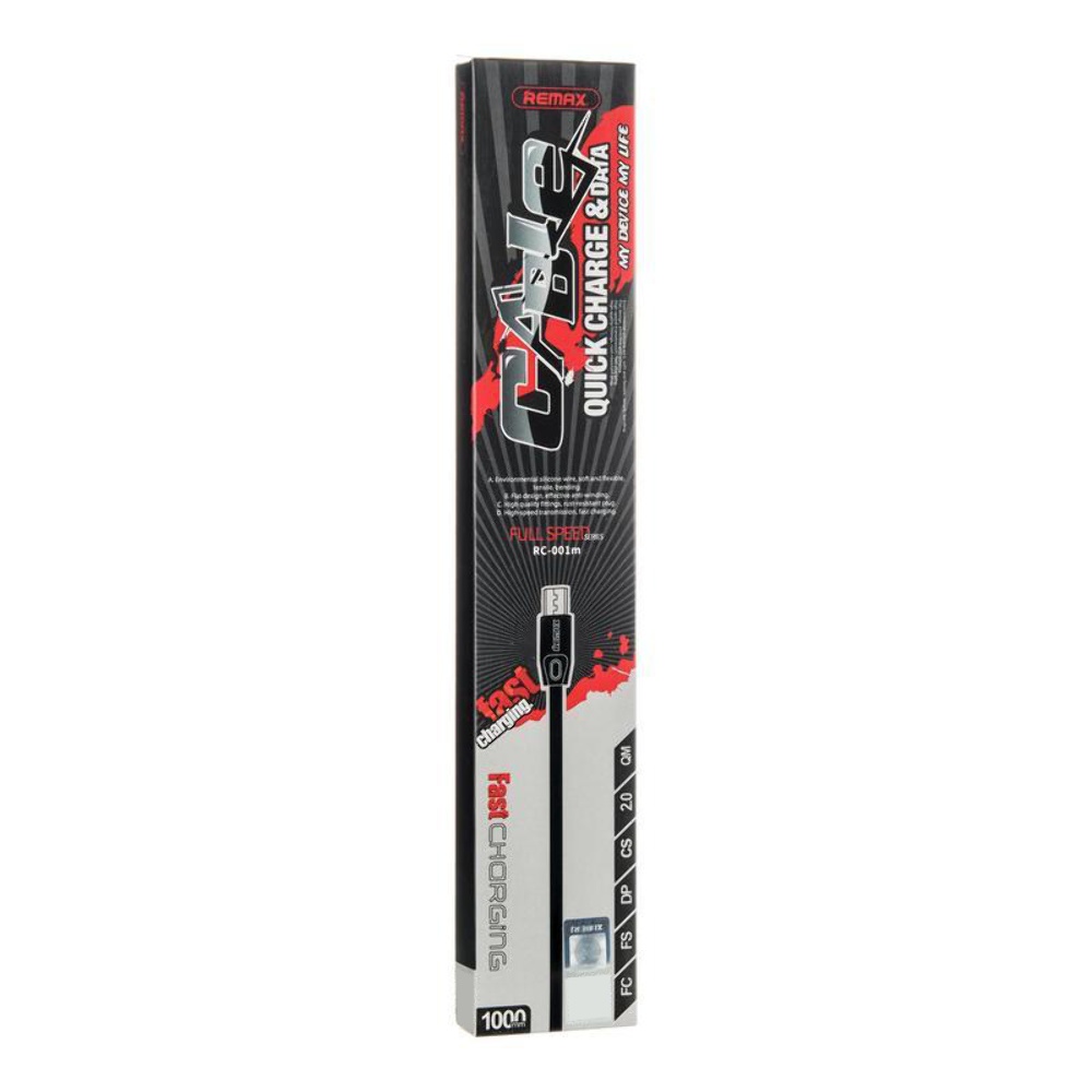 Кабель Remax RC-001m USB to MicroUSB 1m black
