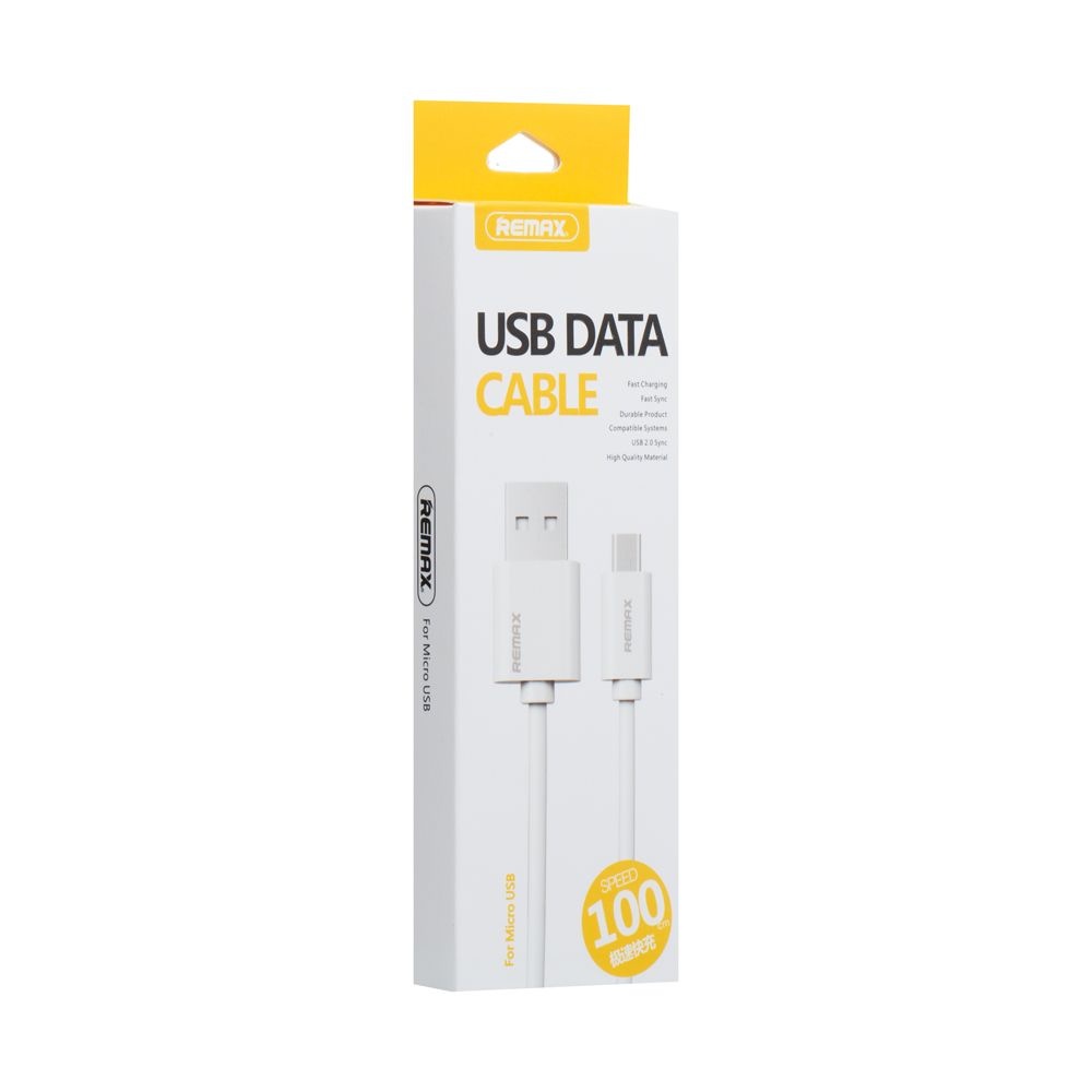 Кабель Remax RC-007m USB to MicroUSB 1m white