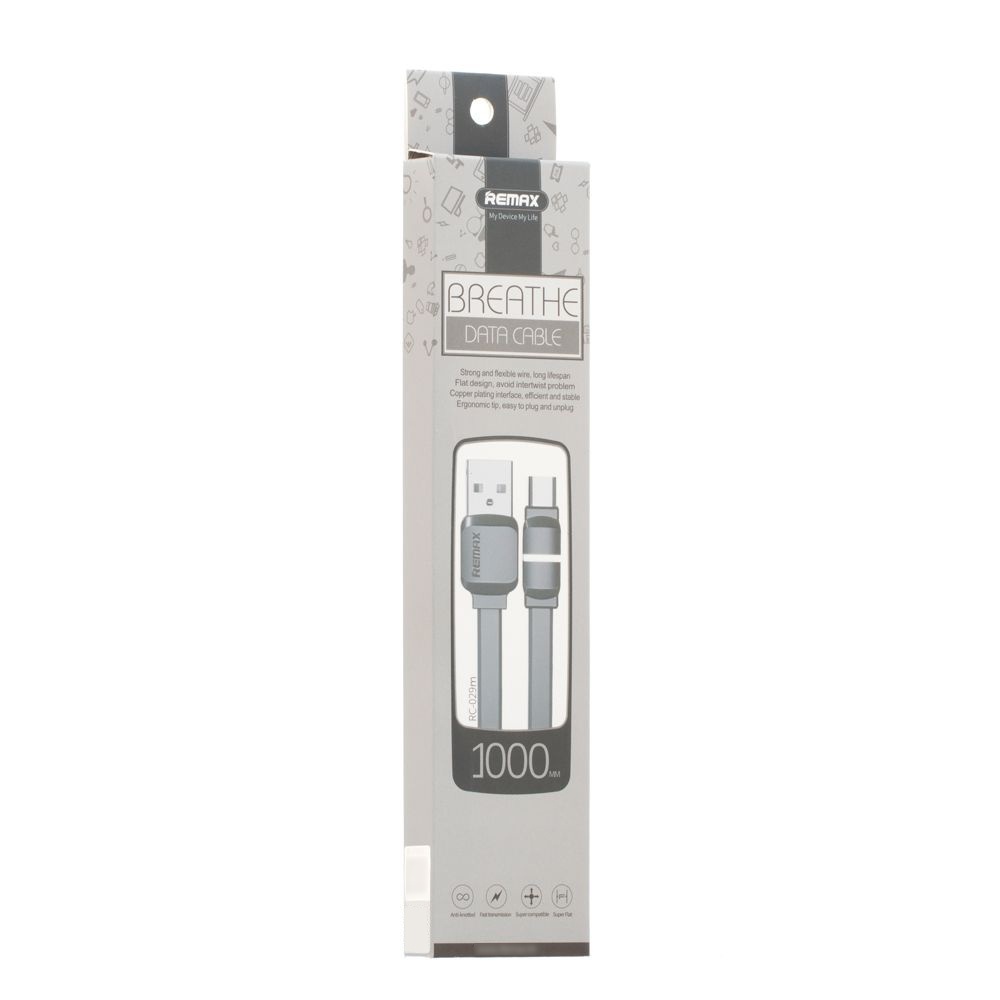 Кабель Remax RC-029m USB to MicroUSB 1m black