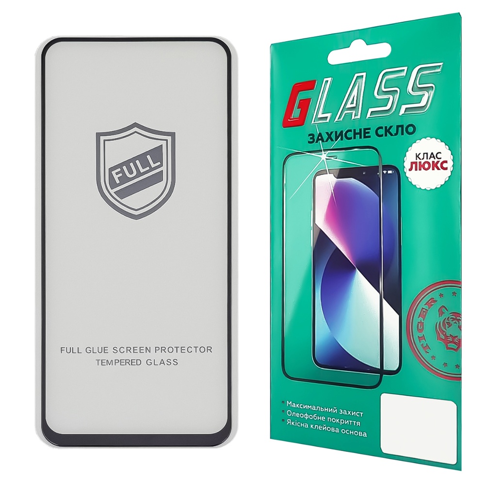 Защитное стекло для Xiaomi Redmi Note 12 4G Full Glue (0.25 мм, 2.5D, чёрное) Люкс