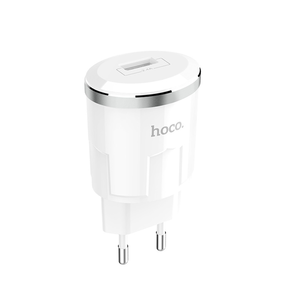 Сетевое зарядное устройство Hoco C37A USB белое + кабель USB to MicroUSB