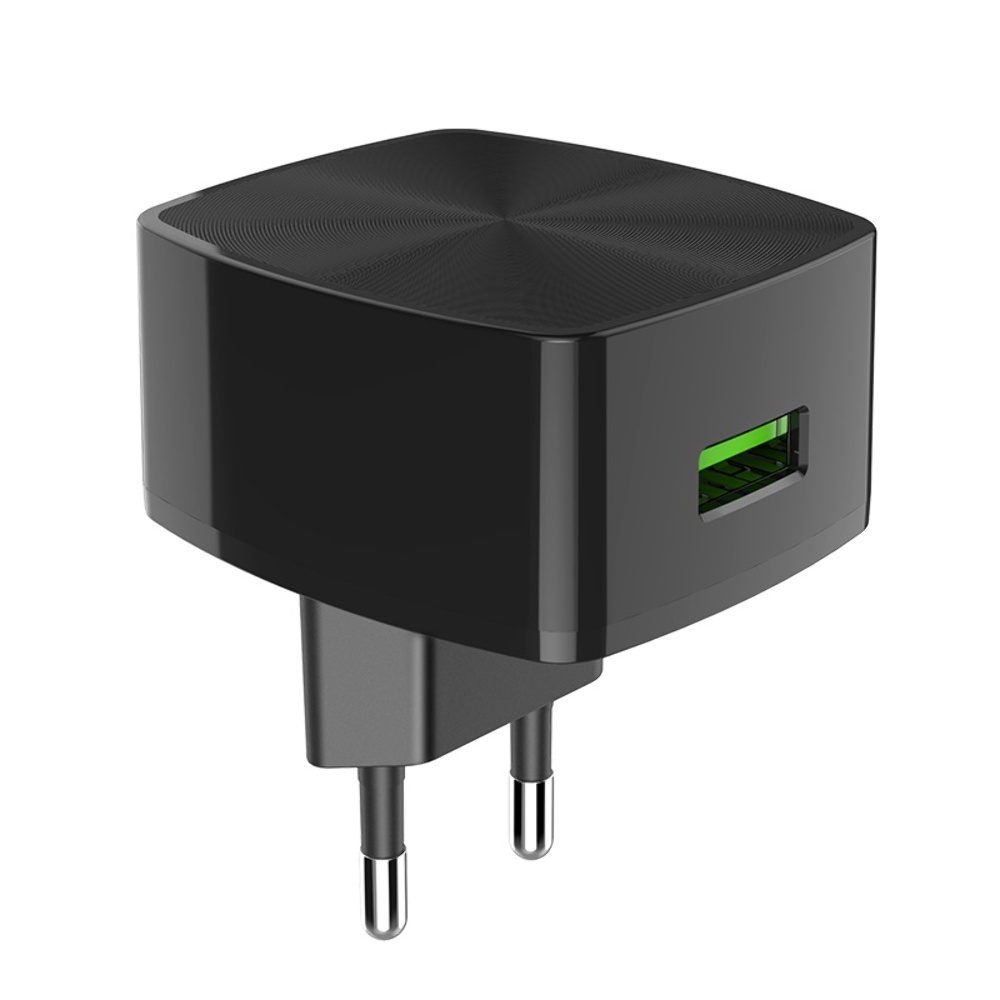 Сетевое зарядное устройство Hoco C70A USB QC черное