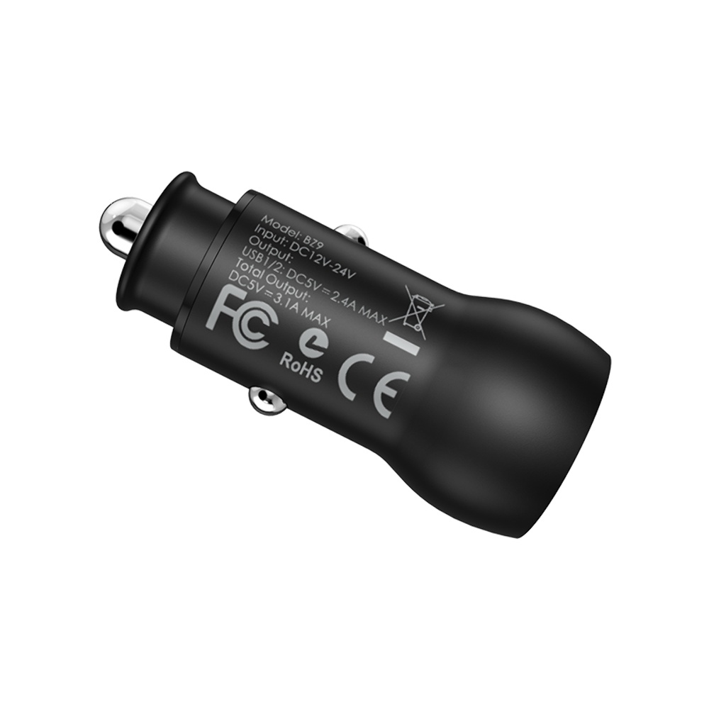 Автомобильное зарядное устройство Borofone BZ9 2 USB черное