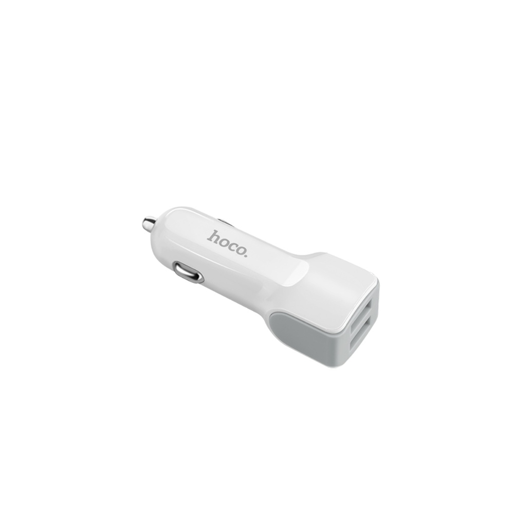 Автомобильное зарядное устройство Hoco Z23 2 USB белое + кабель USB to MicroUSB