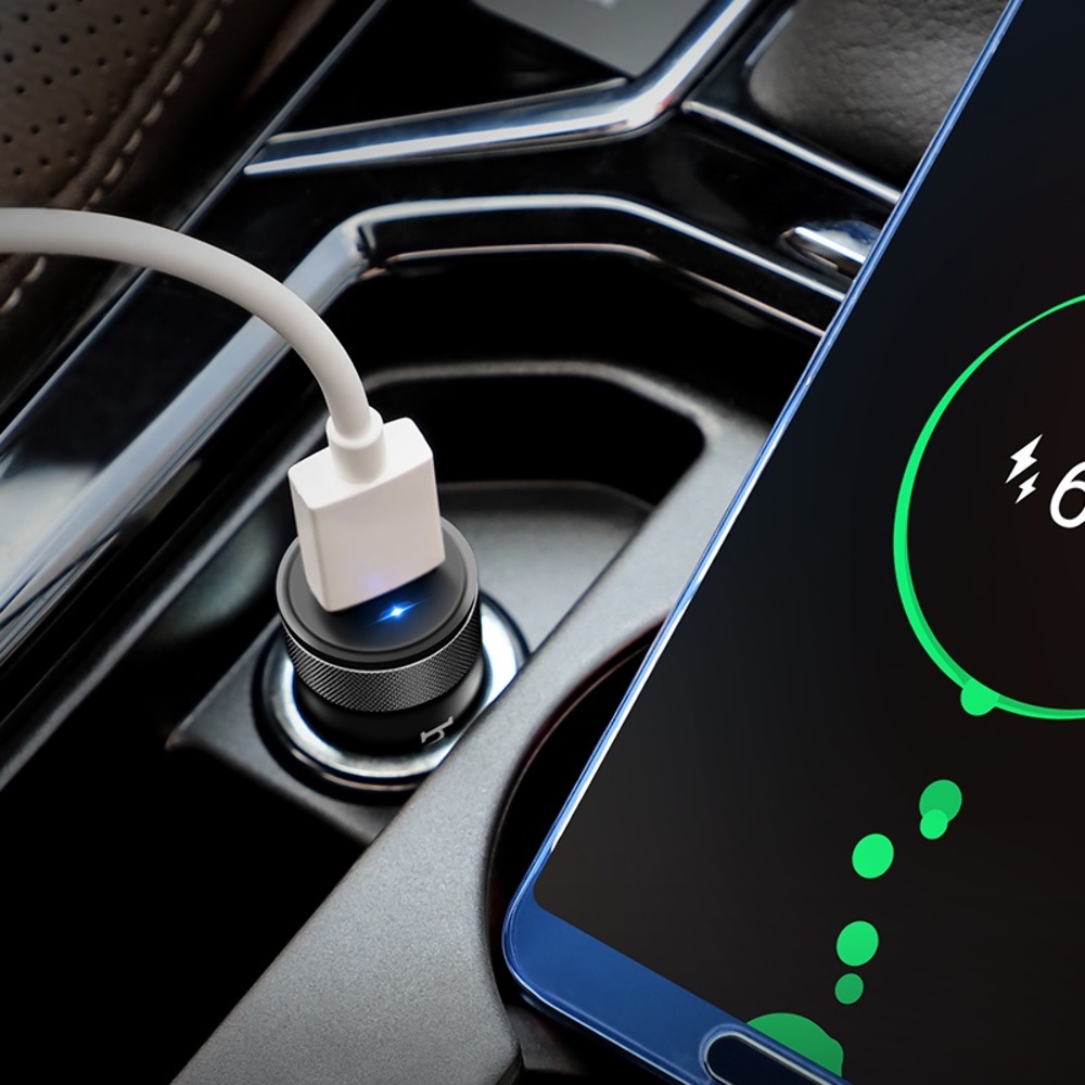 Автомобильное зарядное устройство Hoco Z32 USB QC 18W черное