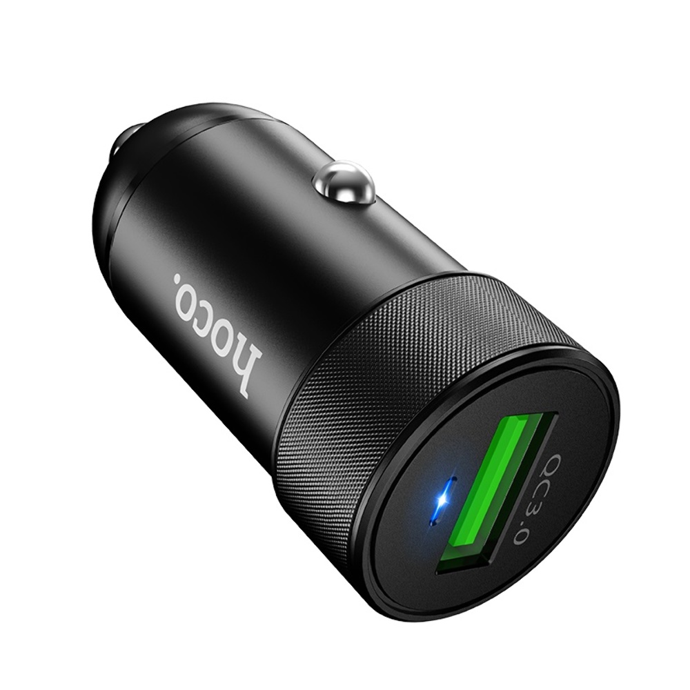 Автомобильное зарядное устройство Hoco Z32 USB QC 18W черное