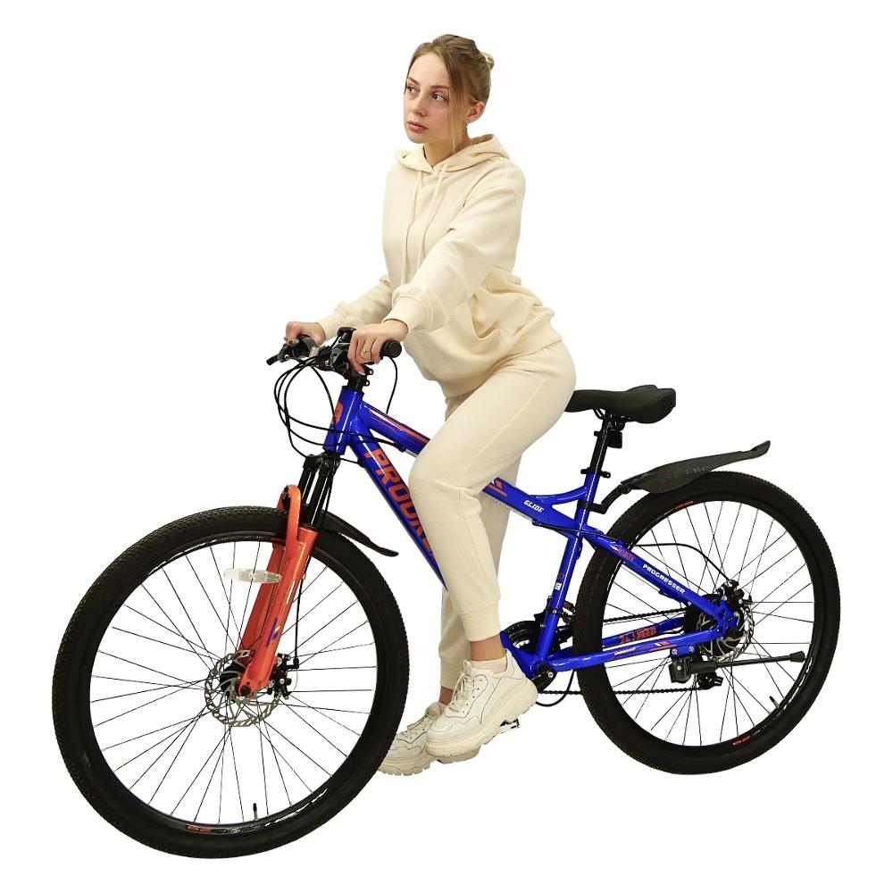Электровелосипед PROGRESSER Glide P29, синий, колеса 29", 24-скоростной, моторколесо 250W, аккумулятор 36V 6Ah (216Wh)