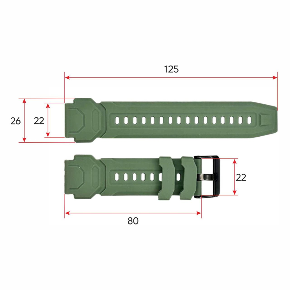 Ремінець для смарт годинника Modfit Warrior Army Green
