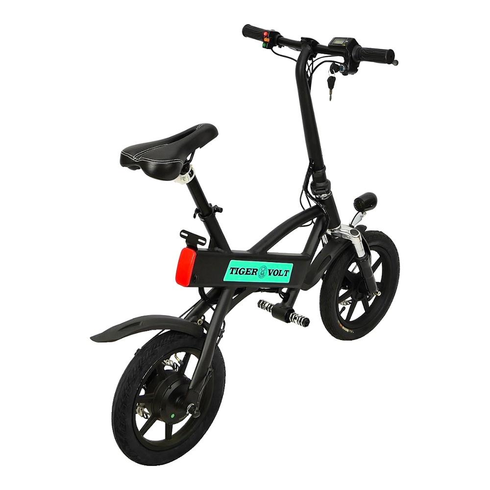 Электроскутер ZM TigerVolt 14, чёрный, колеса 14", моторколесо 250W, аккумулятор 36V 6Ah (216Wh)