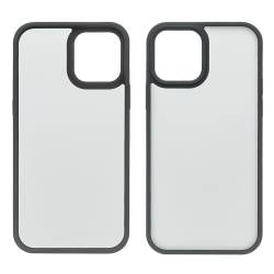 Чехол Colorful Matte Case для Apple iPhone 12/ 12 Pro черный Люкс