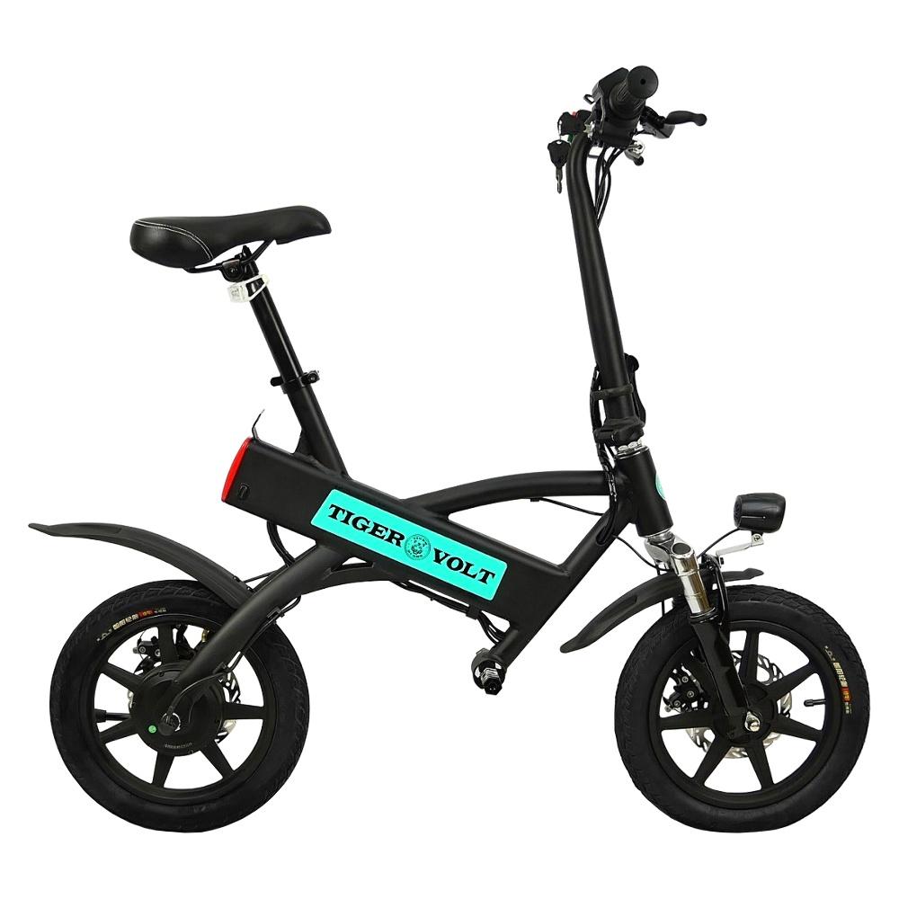 Электроскутер ZM TigerVolt 14, чёрный, колеса 14", моторколесо 250W, аккумулятор 36V 6Ah (216Wh)
