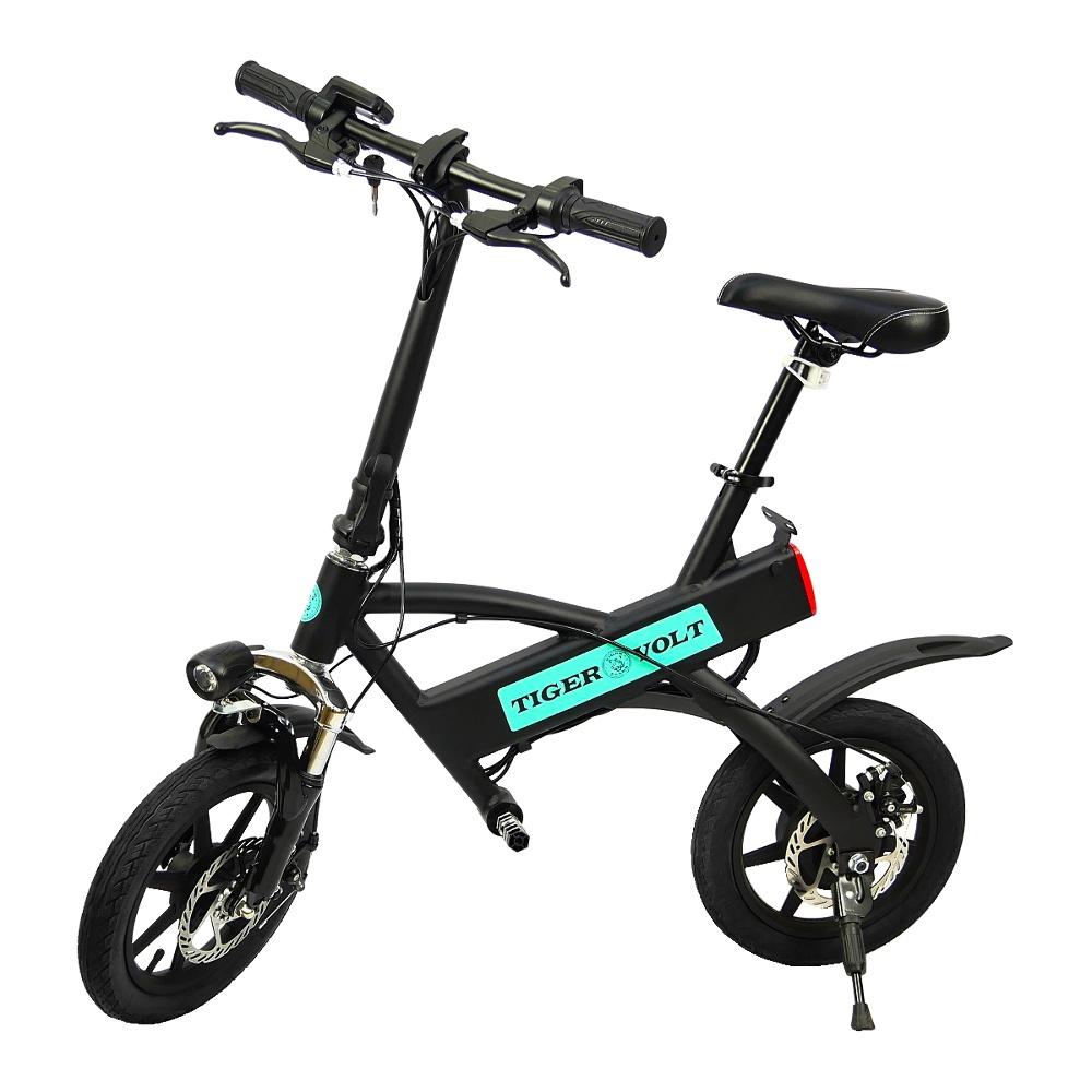 Электроскутер ZM TigerVolt 14, чёрный, колеса 14", моторколесо 250W, аккумулятор 36V 6Ah (216Wh)
