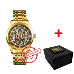 Годинник наручний Patriot 025 Sharp Gold-Black Індивідуальне Лого