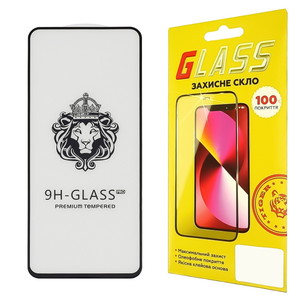 Защитное стекло TigerGlass для Xiaomi Redmi 12 Full Glue (0.3 мм, 2.5D, чёрное)