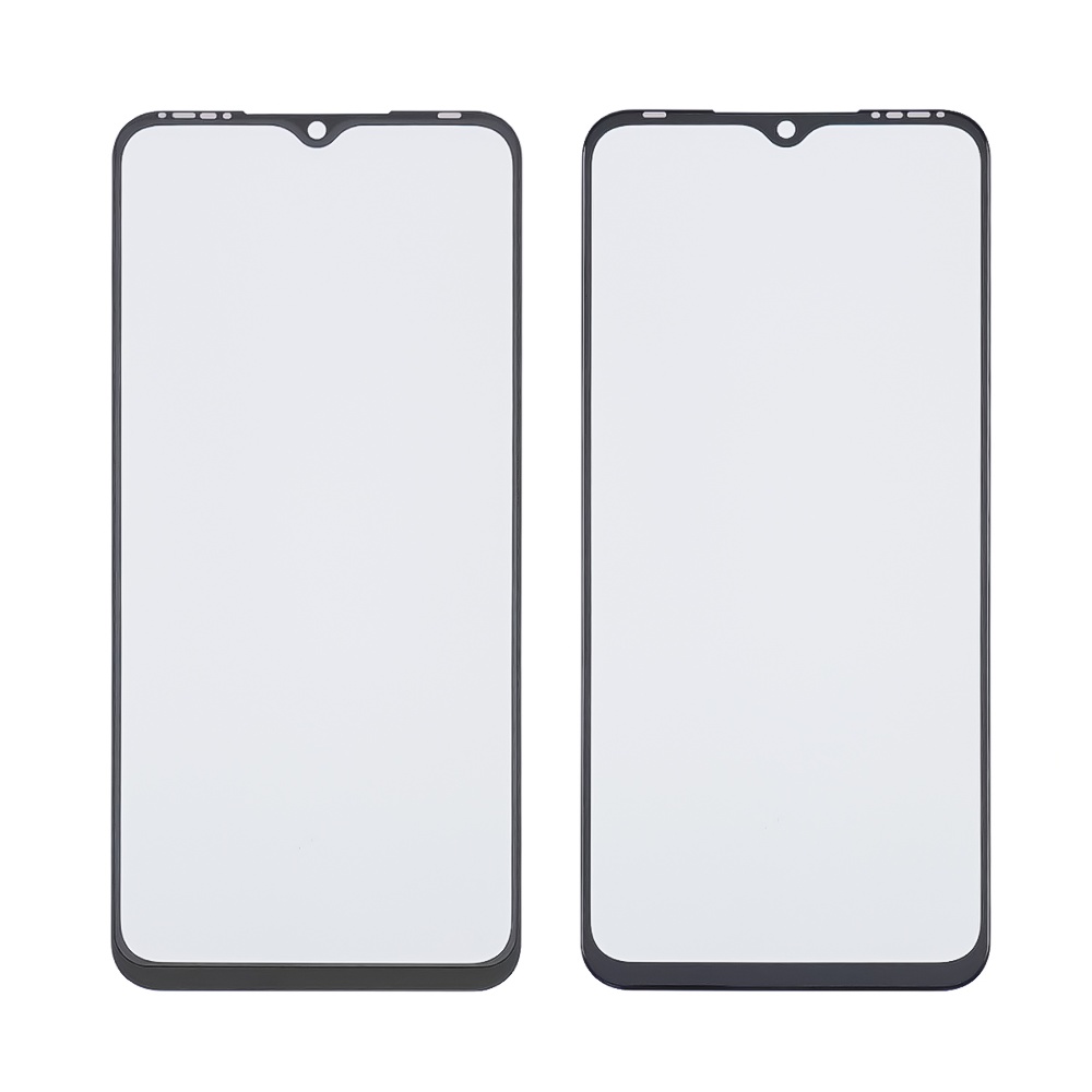 Стекло тачскрина с OCA плёнкой для TECNO Spark 7 (KF6)/ Spark 7 Go (KF6M) чёрное с олеофобным покрытием, закалённое