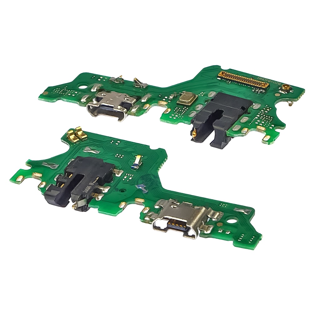 Разъём зарядки для Huawei Y7P(2020) на плате с микрофоном и компонентами