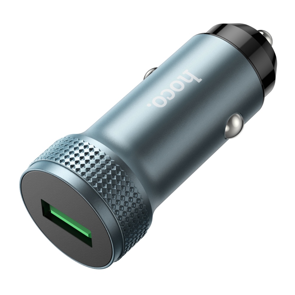 Автомобильное зарядное устройство Hoco Z49A USB QC 18W серое