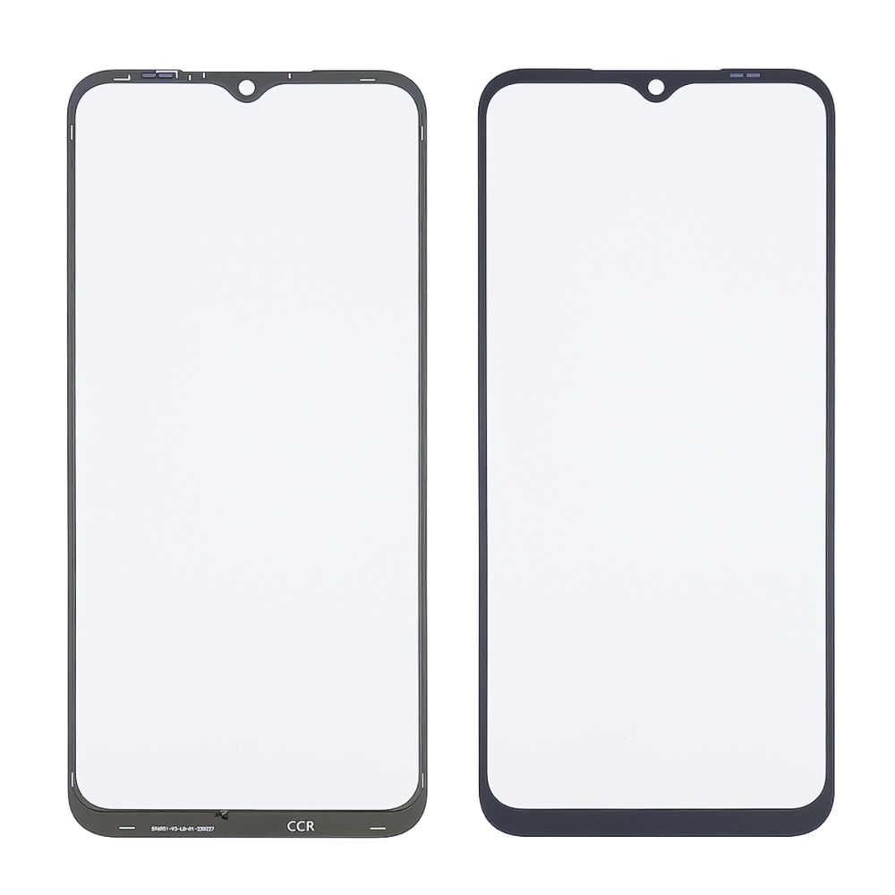Стекло тачскрина с OCA плёнкой для Samsung A145 Galaxy A14 чёрное с олеофобным покрытием, закалённое