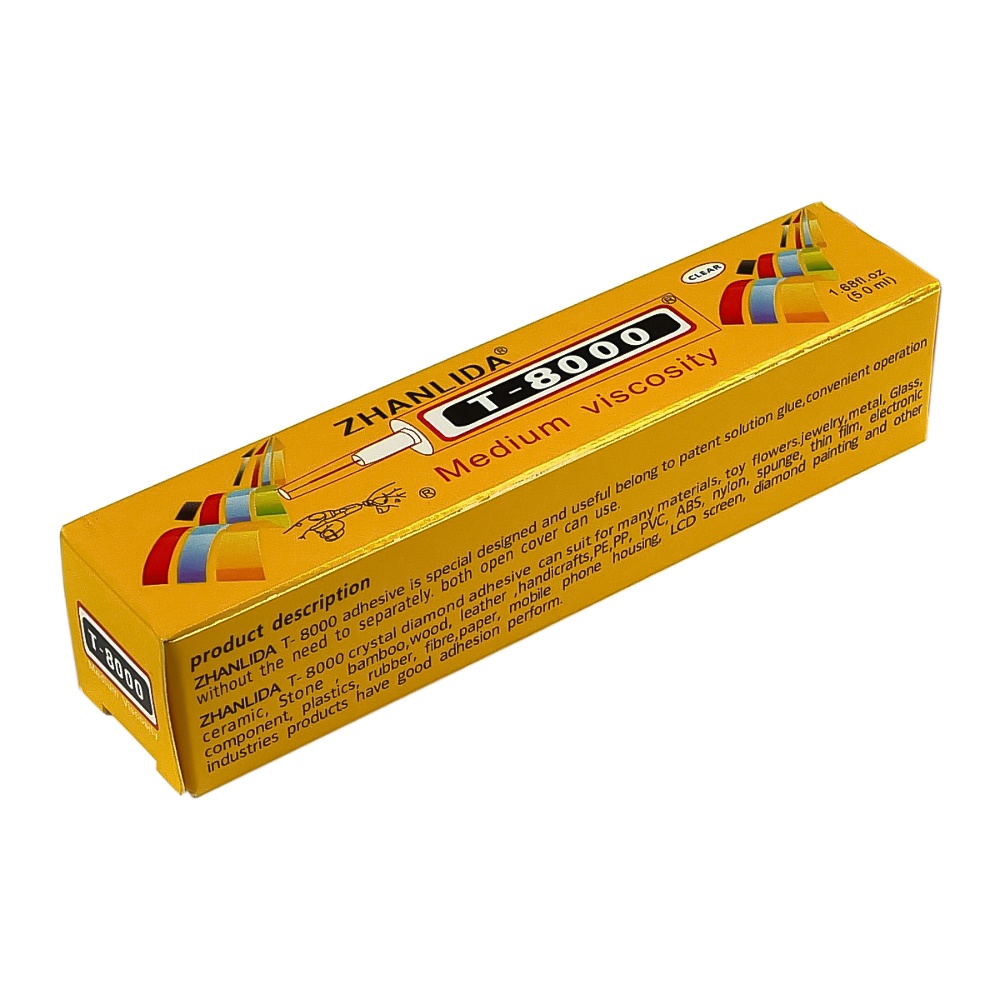 Клей силиконовый T-8000, 50ml, в тюбике с дозатором