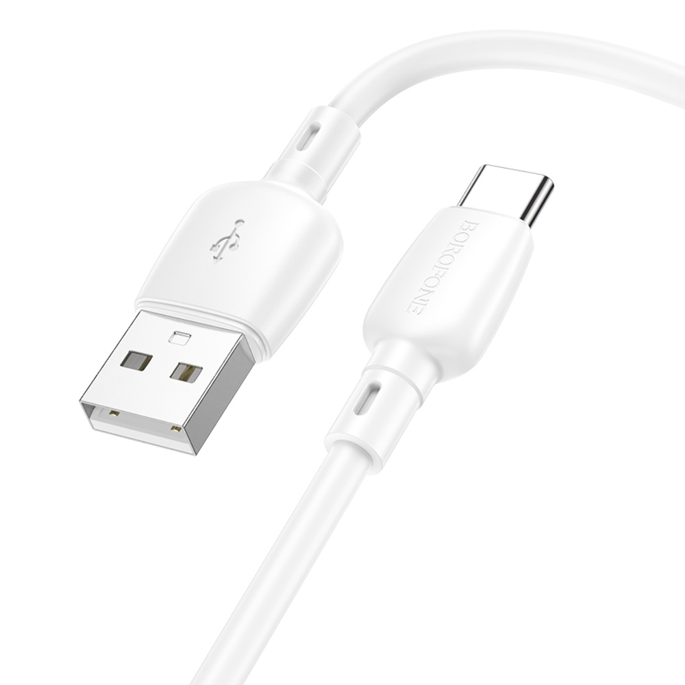 Кабель Borofone BX93 USB to Type-C QC 27W 1m white