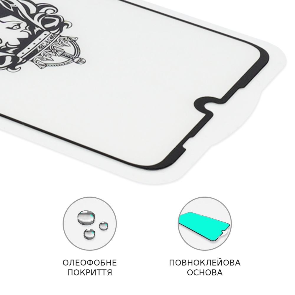 Защитное стекло для Xiaomi Redmi Note 9/ Note 9T Full Glue Lion (0.3 мм, 2.5D, чёрное)