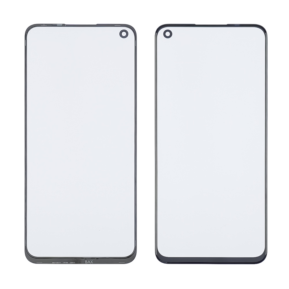 Стекло тачскрина с OCA плёнкой для Oppo A76 чёрное с олеофобным покрытием, закалённое