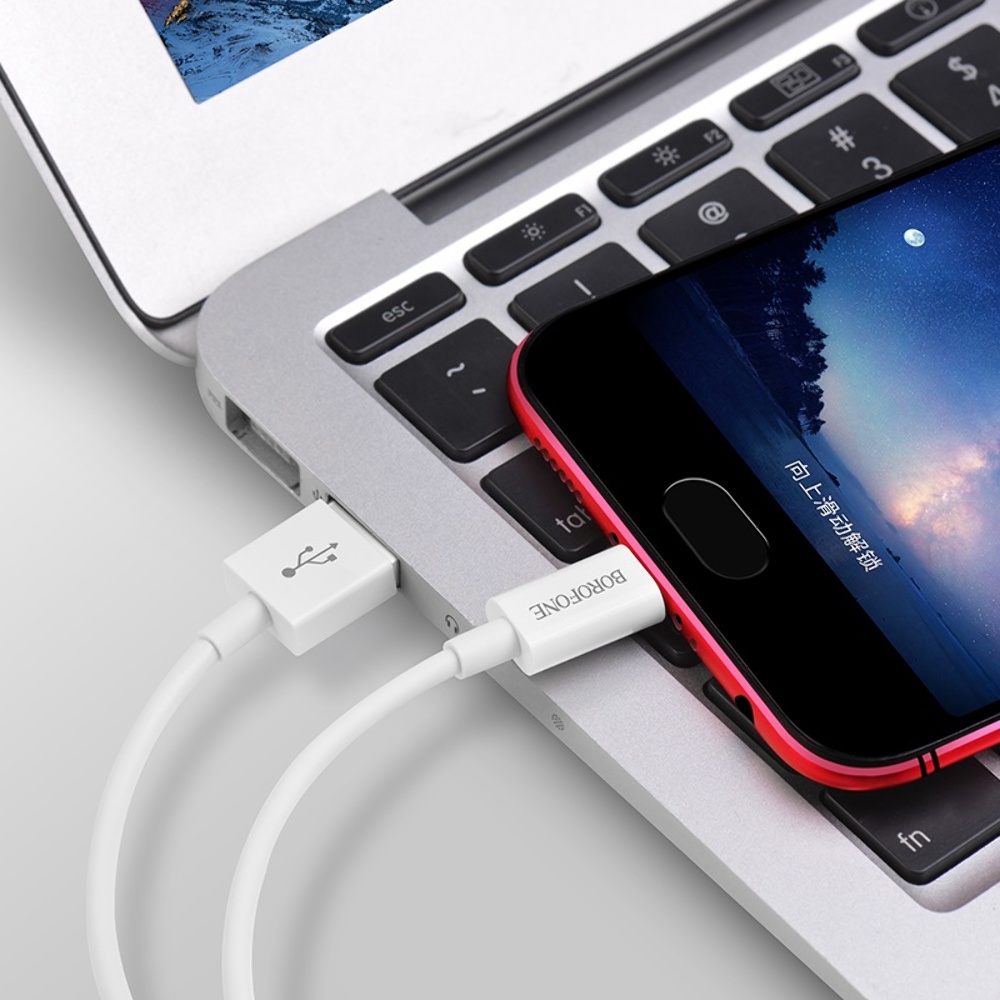 Кабель Borofone BX22 USB to MicroUSB 1m white