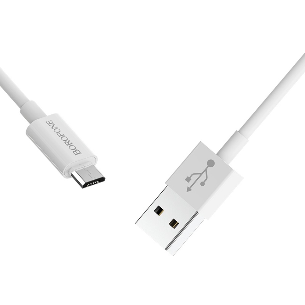 Кабель Borofone BX22 USB to MicroUSB 1m white