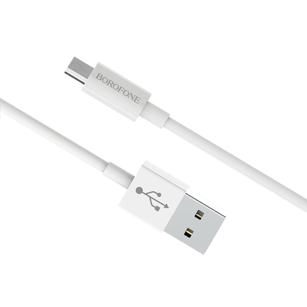 Кабель Borofone BX22 USB to MicroUSB 1m white