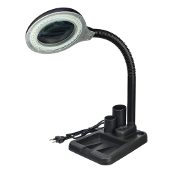 Лупа двойная на гибкой ноге с подставкой 808 с LED-подсветкой 220V (большая лупа d=90 мм, 3x; малая лупа d=20мм, 5x) Лупа двойная на гибкой ноге с подставкой 808 с LED-подсветкой 220V (большая лупа d=90 мм, 3x; малая лупа d=20мм, 5x)