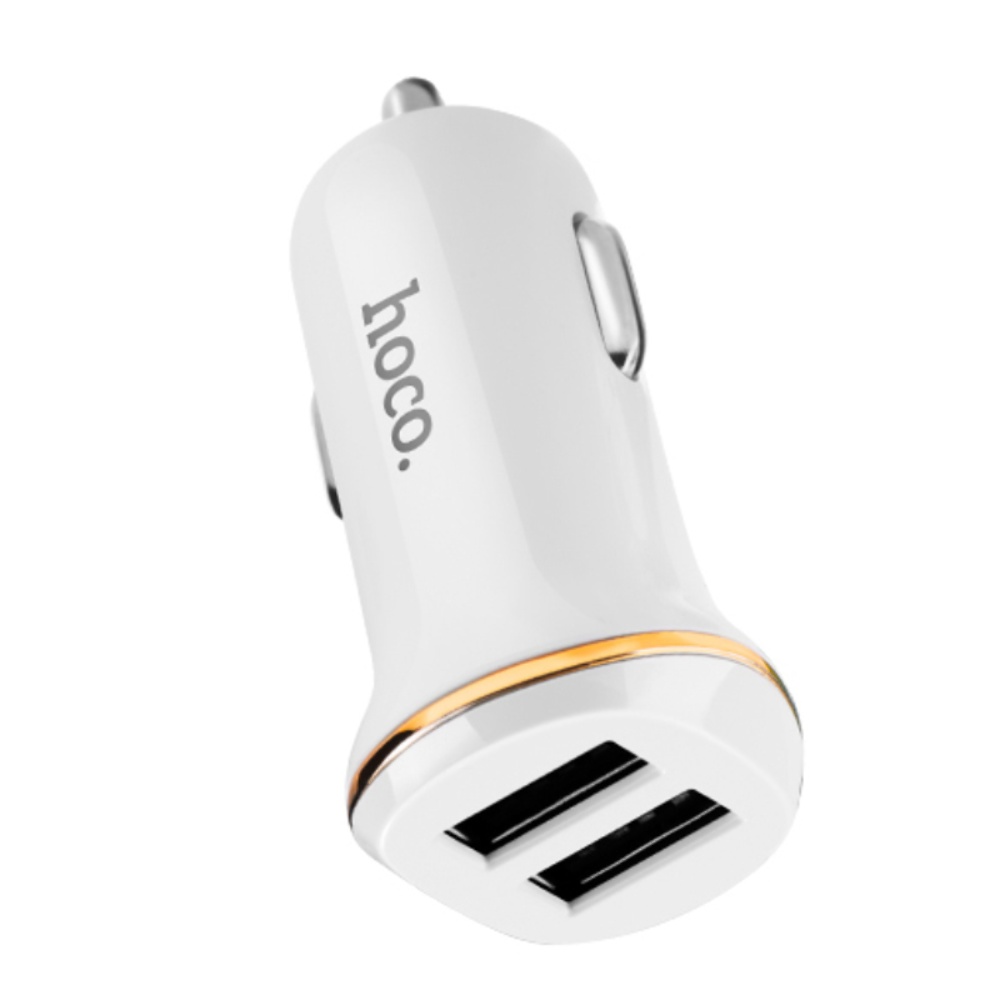 Автомобильное зарядное устройство Hoco Z1 2 USB белое