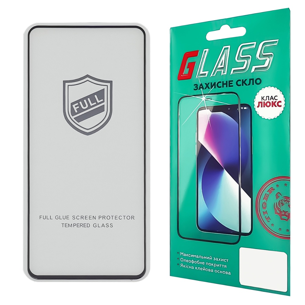 Защитное стекло для Xiaomi Redmi Note 12 5G Full Glue Titanium (0.3 мм, чёрное) Люкс