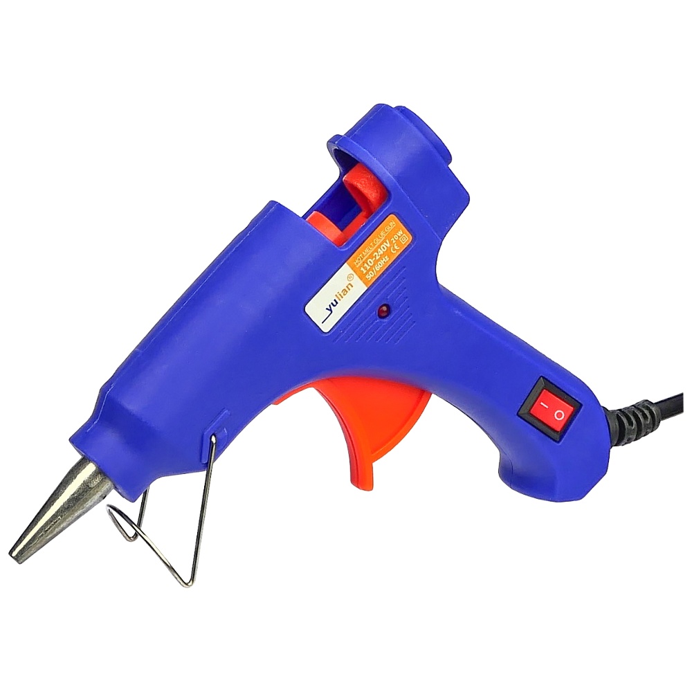 Термоклеевой пистолет Yulian YL-266 (220V, 20W, сопло d=2mm, клей d=7mm)