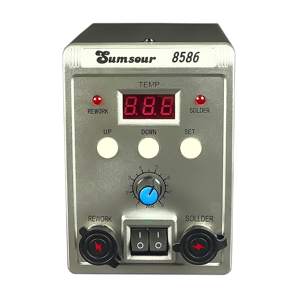 Паяльная станция Sumsour 8586 фен, паяльник, цифровая индикация
