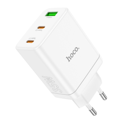 Сетевое зарядное устройство Hoco N33 USB/ 2 Type-C PD 35W белое Сетевое зарядное устройство Hoco N33 USB/ 2 Type-C PD 35W белое