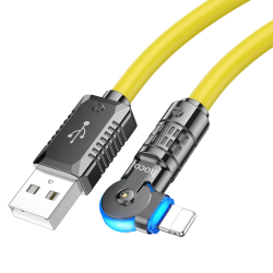 Кабель Hoco U118 с индикатором USB to Lightning 1.2m yellow Кабель Hoco U118 с индикатором USB to Lightning 1.2m yellow