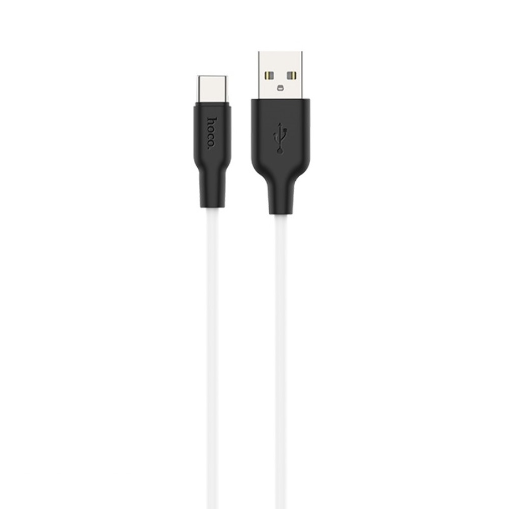 Кабель Hoco X21 Plus USB to Type-C 2m black white