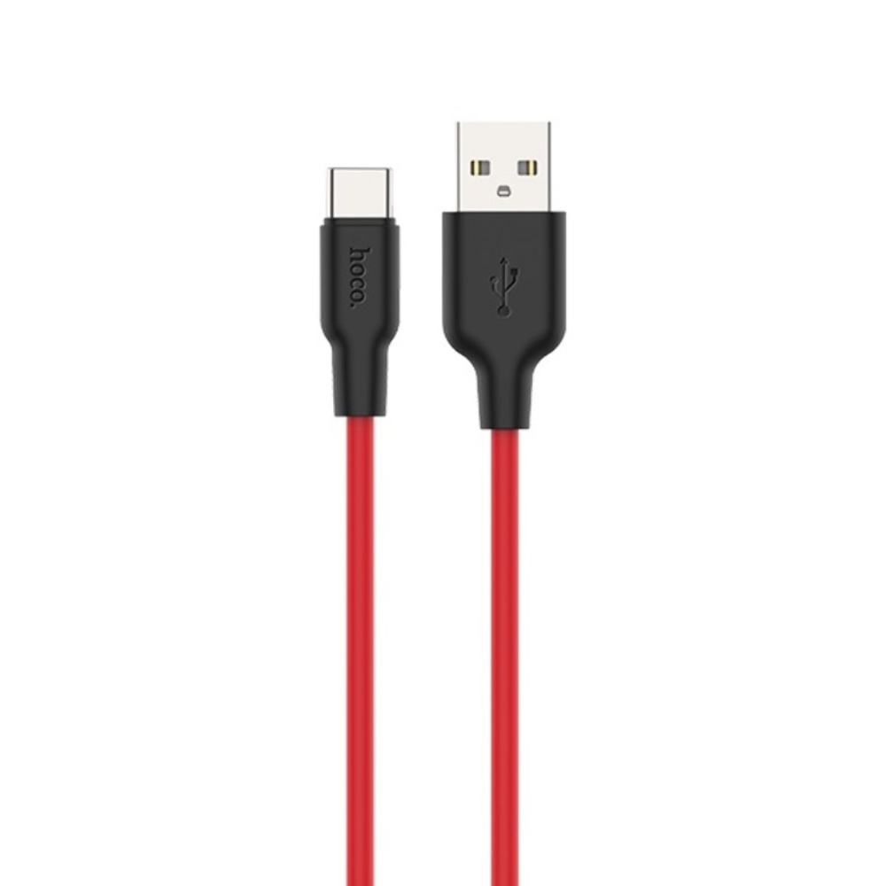 Кабель Hoco X21 Plus USB to Type-C 2m black red