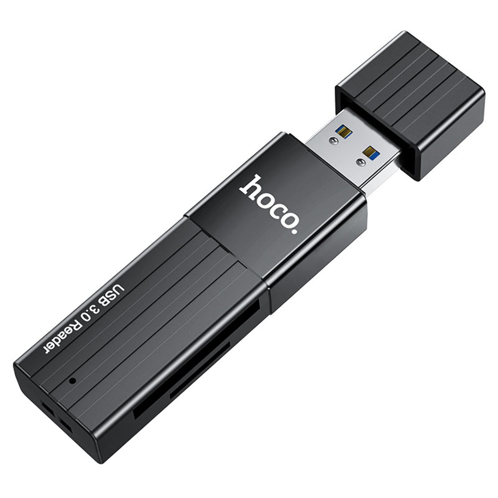 Адаптер переходник Hoco HB20 USB 3.0 to SD/ TF черный